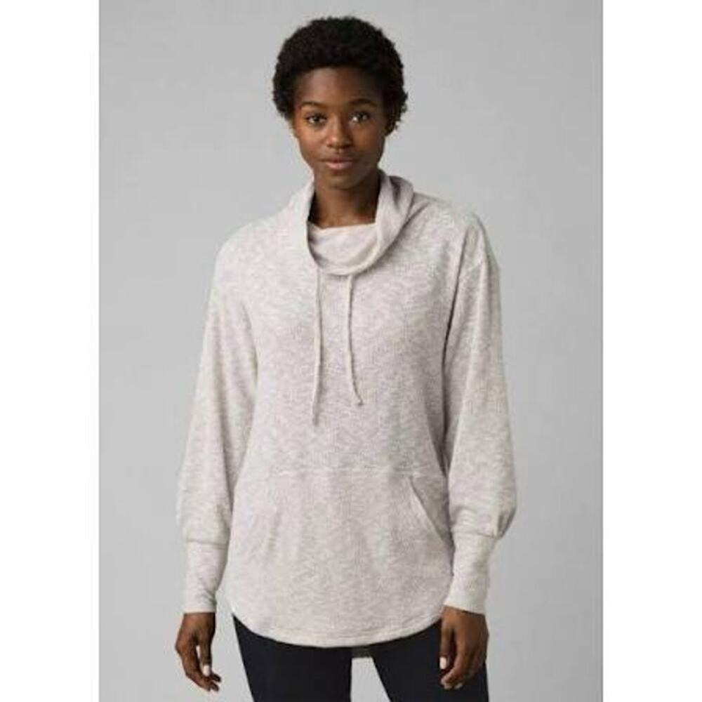 Prana Womens Frieda Top Cozy Transitional Layering Cowl Neck Textured Eco Small